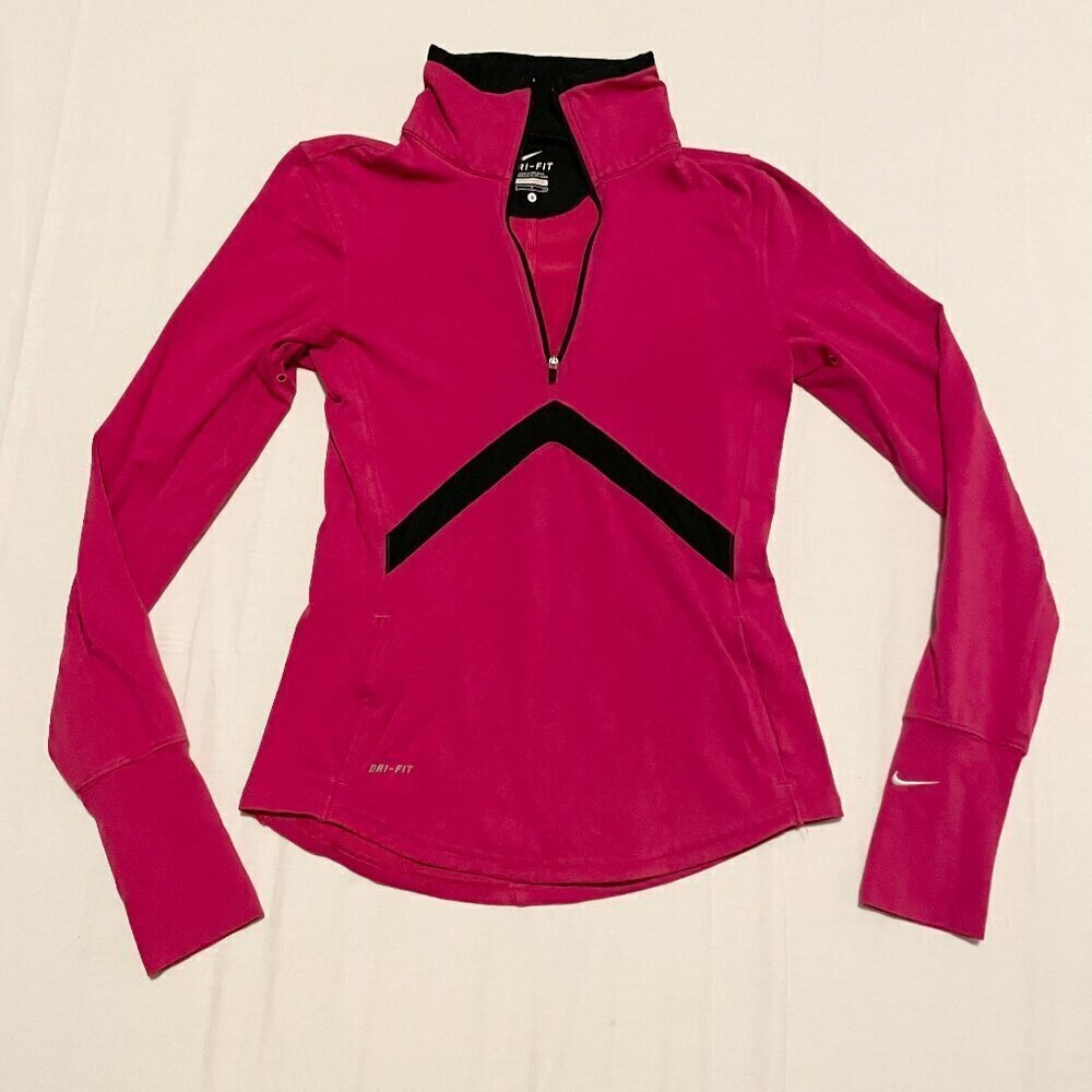 Nike Dri Fit Long Sleeve Sweatshirt Half Zip Womens Size Small